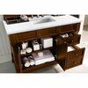 James Martin Vanities Brookfield 48in Single Vanity, Country Oak w/ 3 CM Arctic Fall Solid Surface Top 147-114-5276-3AF